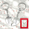 Para breloków dla par – Połówki Serca z Personalizowanym Grawerem GRATIS w Eleganckim Pudełku, Prezent na Walentynki, Rocznicę lub Ślub