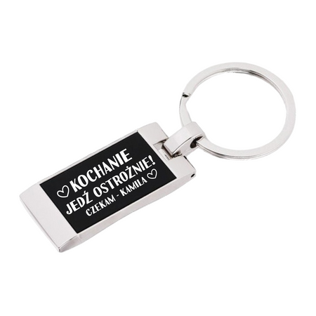 Personalizowany  Prezent na Rocznicę, Walentynki, Dzień Chłopaka  - Brelok z Grawerem 
