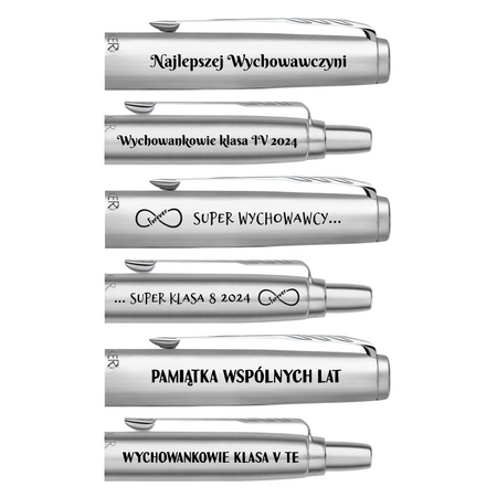 Personalizowany Zestaw Długopis i Pióro Wieczne z Grawerem Parker Jotter – Personalizowany Prezent dla Nauczyciela, Współpracownika, Absolwenta, na Zakończenie Roku Szkolnego, Dzień Nauczyciela, Przejście na Emeryturę, Boże Narodzenie i Upominek Biznesowy