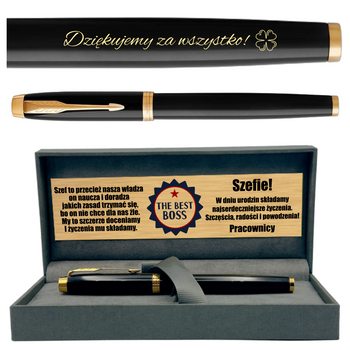 Pióro Wieczne Parker IM GT Czarne z Grawerem w Pudełku Prestige – Personalizowany Prezent Okolicznościowy