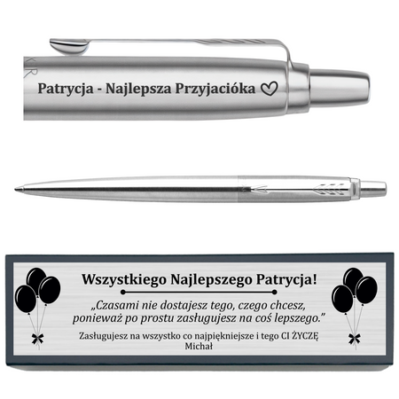 Długopis Parker Jotter CT z Grawerem i Dedykacją – Personalizowany Prezent w Pudełku z Dedykacją
