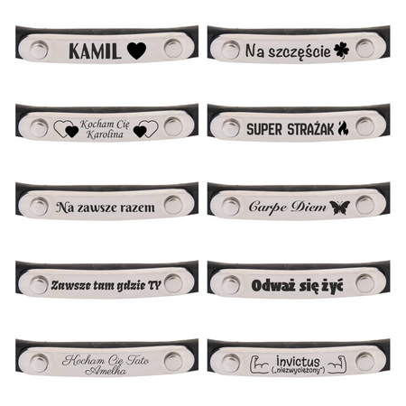 Bransoletka męska z grawerem w pudełku prezentowym – personalizowany prezent dla niego