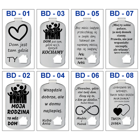 Personalizowany Brelok Domek – Na Parapetówkę Grawer GRATIS