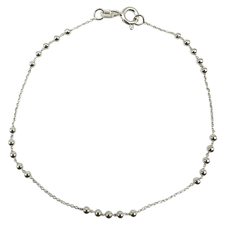 Srebrna Bransoletka 925 Ankier – Z Kulkami w Pudełku z Dedykacją