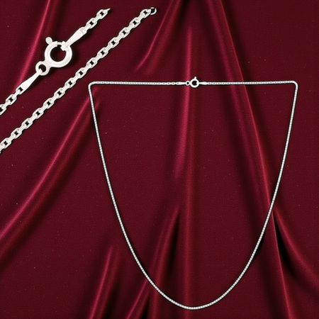 Łańcuszek srebrny Ankier 925 – klasyczny splot, długość 45 cm, elegancja na każdą okazję