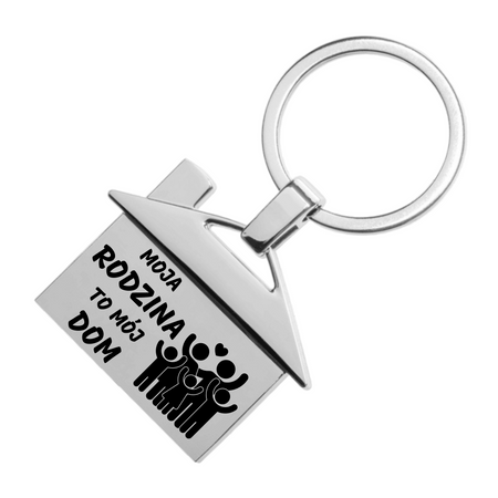 Brelok metalowy stalowy DOM Grawer Prezent na każdą okazję/parapetówkę