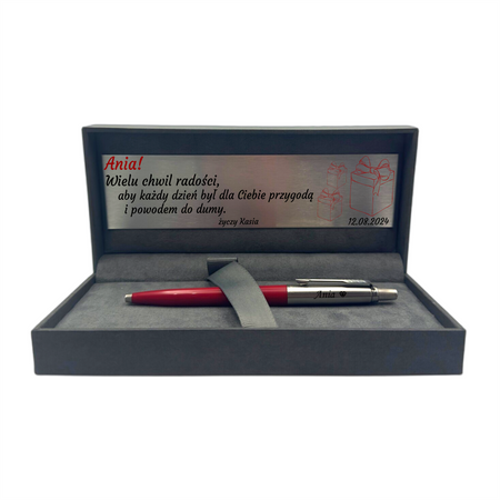 Personalizowany Długopis Parker Jotter Czerwony z Grawerem – Idealny na Urodziny, Imieniny, Jubileusz
