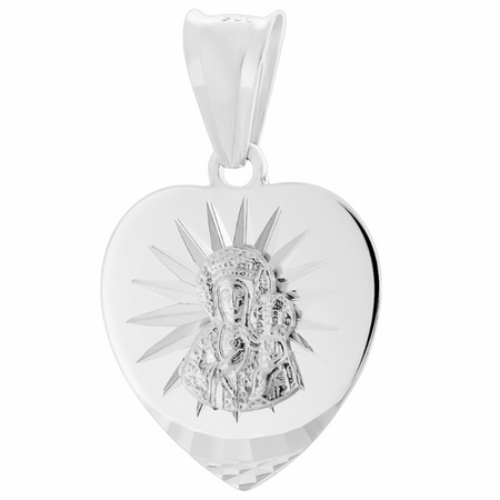 Srebrny Medalik z Grawerem – Matka Boska Częstochowska, Prezent Religijny na Okazje