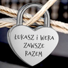 Srebrna Kłódka z Grawerem w Kształcie Serca – Personalizowany Prezent na Walentynki, Most Miłości, Rocznicę