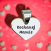 Personalizowany Miłosny Prezent dla Niej - Srebrny Wisiorek pr. 925 Diamentowane Serce z Grawerem GRATIS w Eleganckim Pudełku z Kokardką 