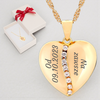 Elegancki naszyjnik serce srebro 925 pozłacane 24K z grawerem na obu połówkach