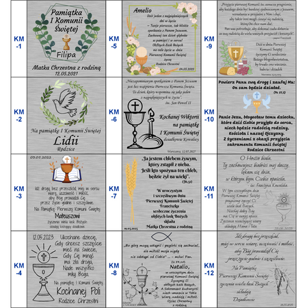 Zestaw srebrny: medalik Matka Boska + łańcuszek + kremowe pudełko + tabliczka z grawerem