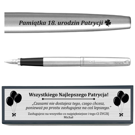 Pióro Stalowe CT z Grawerem – Personalizowane w Pudełku z Tabliczką Dedykacyjną