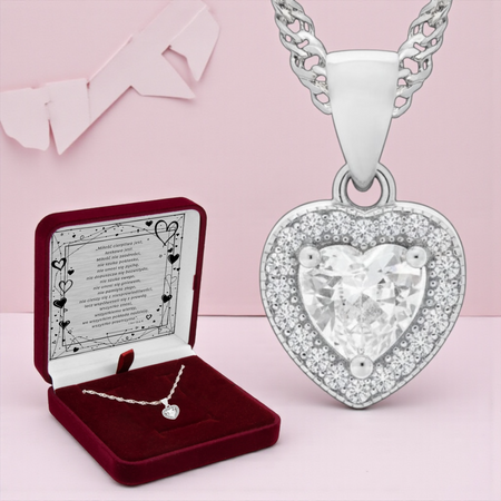 Srebrny naszyjnik serce markiza 925 – elegancki prezent z dedykacją