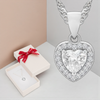 Naszyjnik srebrny serce markiza 925 na łańcuszku Singapur, w pudełku z kokardką