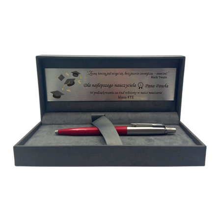 Parker Jotter 60 Czerwony z Grawerem – Stylowy Prezent dla Nauczycielki, Mamy i Koleżanki
