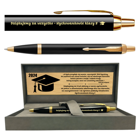 Długopis Parker IM Czarny GT – Wyjątkowy Prezent Personalizowany z Grawerem na Uroczystości