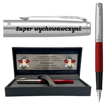 Pióro wieczne czerwone Parker Jotter 60 Pudełko Grawer Prezent dla Nauczyciela