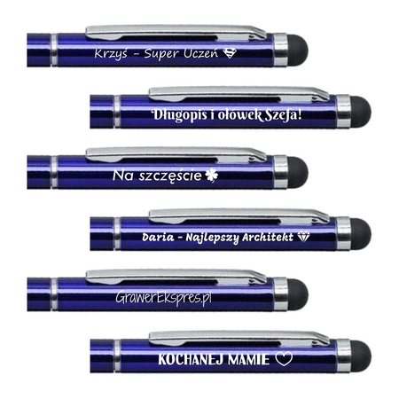 Personalizowany Długopis Touch Tip z Grawerem – Zestaw w Pudełku z Dedykacją