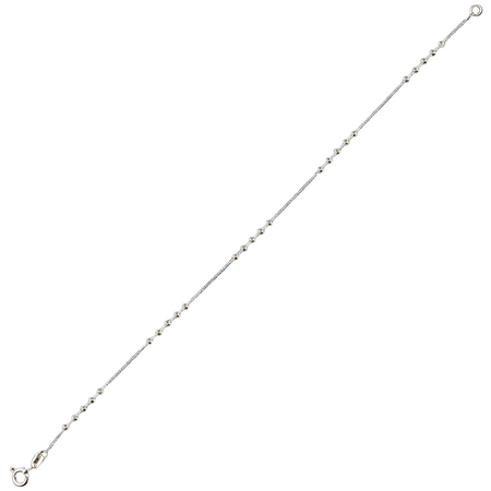 Srebrna Bransoletka 925 Ankier – Z Kulkami w Pudełku z Dedykacją