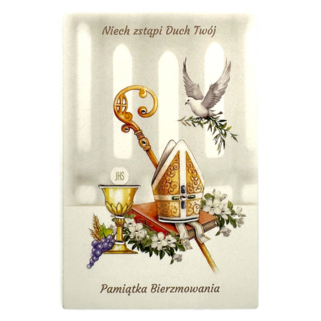 Pamiątka Bierzmowania – Obrazek Drewniany Estego 10×15 z Indywidualną Dedykacją
