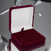 Pudełko welurowe bordowe z atłasem – elegancka oprawa dla biżuterii i prezentów