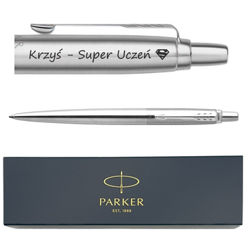 Długopis Parker Jotter Stalowy CT z Grawerem – Prezent na Dzień Nauczyciela, Zakończenie Szkoły, Dla Absolwenta, Dla Maturzysty, Dla Wychowawcy