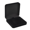Czarne pudełko welurowe z czarnym atłasem – elegancka, męska oprawa na biżuterię i prezent