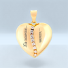 Elegancka Zawieszka Serce Srebro 925 Pozłacane Cyrkonie Grawer Gratis Prezent