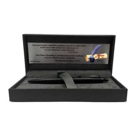 Parker Jotter Monochrome Czarny z Grawerem – Stylowy Prezent dla Szefa, Nauczyciela i Księdza