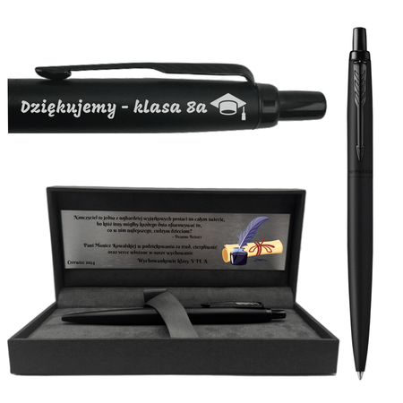 Parker Jotter Monochrome Czarny z Grawerem – Stylowy Prezent dla Szefa, Nauczyciela i Księdza