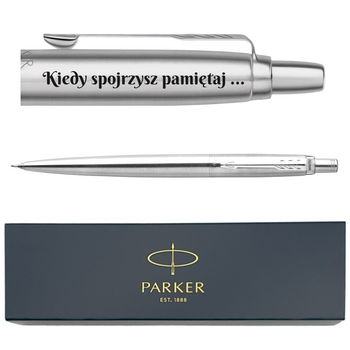 Ołówek Parker Jotter CT Stalowy z Grawerem – Personalizowany Prezent Firmowy i Okolicznościowy