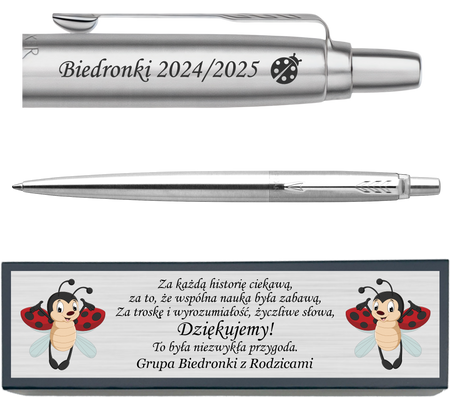 Długopis Parker Jotter CT z Grawerem i Dedykacją – Personalizowany Prezent w Pudełku z Dedykacją