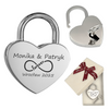 Srebrna Kłódka Miłości z Grawerem – Personalizowany Prezent na Walentynki i Rocznicę
