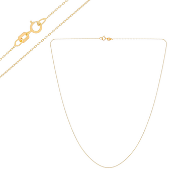 Łańcuszek ankier diamentowany złoto 585 najcieńszy 45 cm | elegancki złoty łańcuszek damski