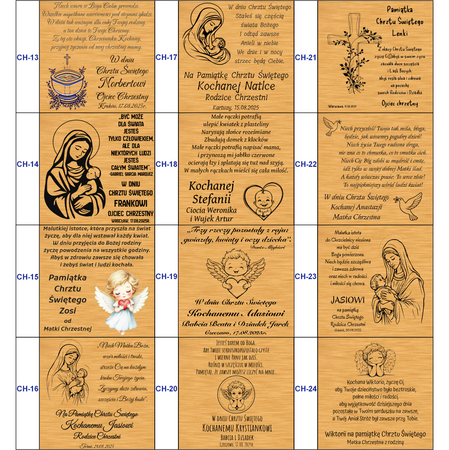 Czarne pudełko welurowe z atłasem + złota tabliczka z dedykacją