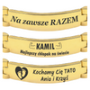 Złota Stalowa Bransoleta 20 cm z Grawerem – Luksusowy Personalizowany Prezent dla Mężczyzny, ICE, Walentynki, Dzień Ojca, Urodziny, Imieniny