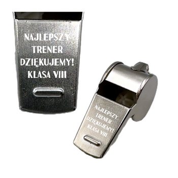 Gwizdek metalowy sportowy Grawer Prezent dla Trenera i Sędziego