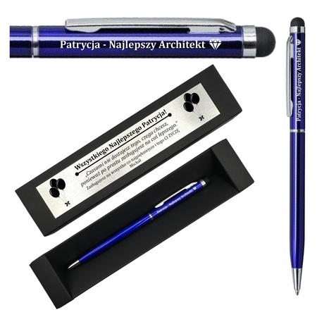 Personalizowany Długopis Touch Tip z Grawerem – Zestaw w Pudełku z Dedykacją