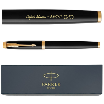 Personalizowany Pióro Wieczne Parker IM GT Czarne z Grawerem – Personalizowany Prezent dla Prawnika, Nauczyciela, Księdza, Szefa i Dyrektora, Idealny Upominek na Urodziny, Jubileusz, Zakończenie Roku Szkolnego oraz Awans