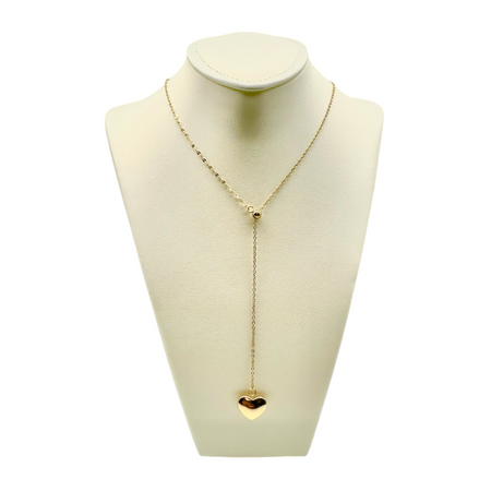 Naszyjnik Serce ze Stali Szlachetnej 316L – Złoty, w Pudełku z Dedykacją