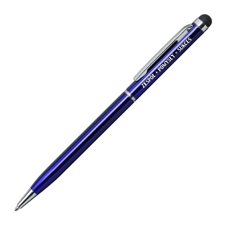 Długopis aluminiowy niebieski Touch Tip Grawer Dedykacja LOGO Gadżet Firmowy