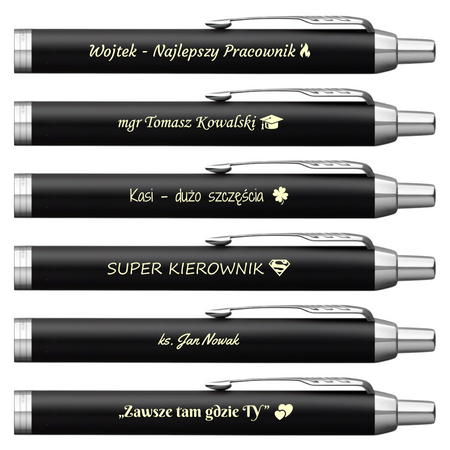 Długopis Parker IM CT Czarny Matowy – Długopis z Grawerem i Tabliczką Dedykacyjną