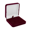 Pudełko welurowe bordowe z atłasem – elegancka oprawa dla biżuterii i prezentów