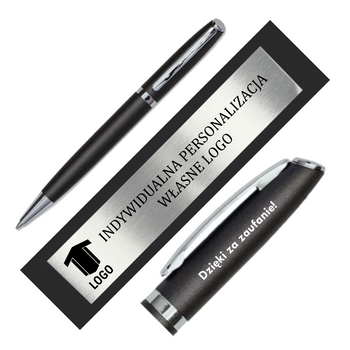 Długopis aluminiowy grafitowy Grawer Dedykacja LOGO Gadżet Firmowy