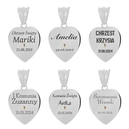 Srebrny medalik Matka Boska Częstochowska ze złoceniem z łańcuszkiem Grawer Pudełko Prezent na Chrzest, na Komunię, na Bierzmowanie