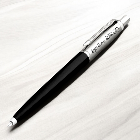 Personalizowany Długopis Parker Jotter z Grawerem Czarny CT – Prezent na Zakończenie Roku, dla Nauczyciela, Maturzysty