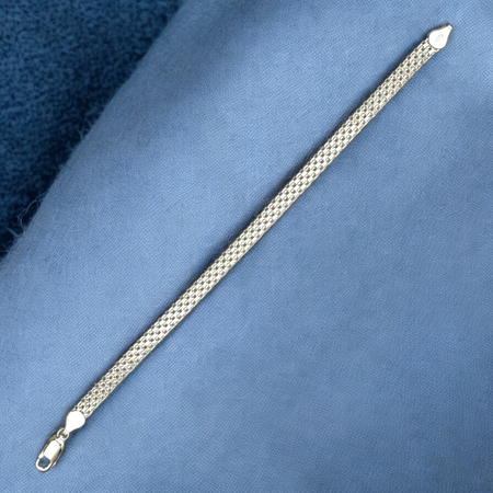 Srebrna Bransoletka Bismark 925 – Szeroka, Elegancka, Srebrna Biżuteria dla Kobiet