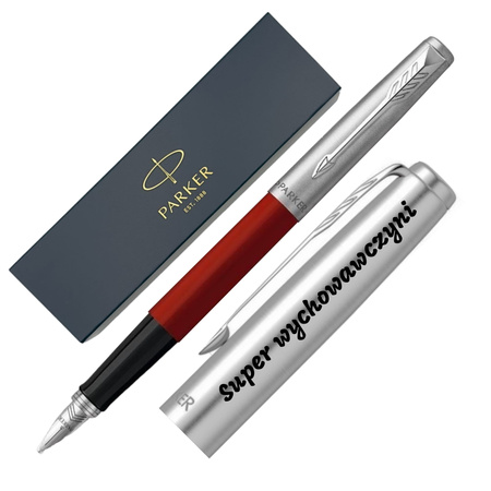 Pióro Parker Jotter z Grawerem Czerwone – Personalizowany Prezent na Dzień Matki, Bierzmowanie, Przejście na Emeryturę, Odejście z Pracy, Urodziny, Święta i Inne Wyjątkowe Okazje