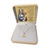 Złoty Medalik 585 Matka Boska z Grawerem – Łańcuszek Ankier w Pudełku z Personalizacją